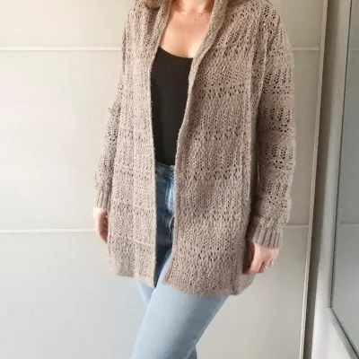 Gilet laine beige cache cache taille 1